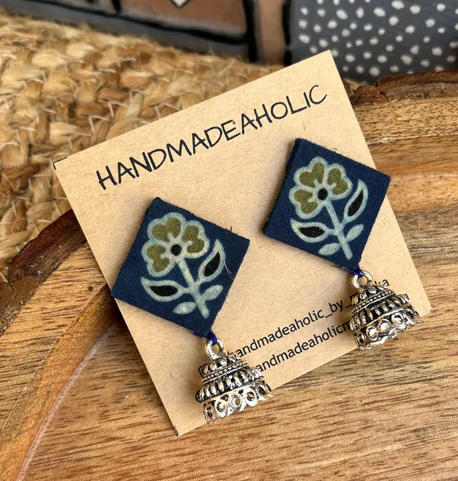 Ohrringe - Indigo Flower Dangle