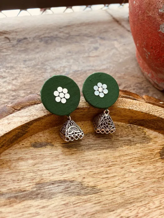 Ohrringe - Green Dangle
