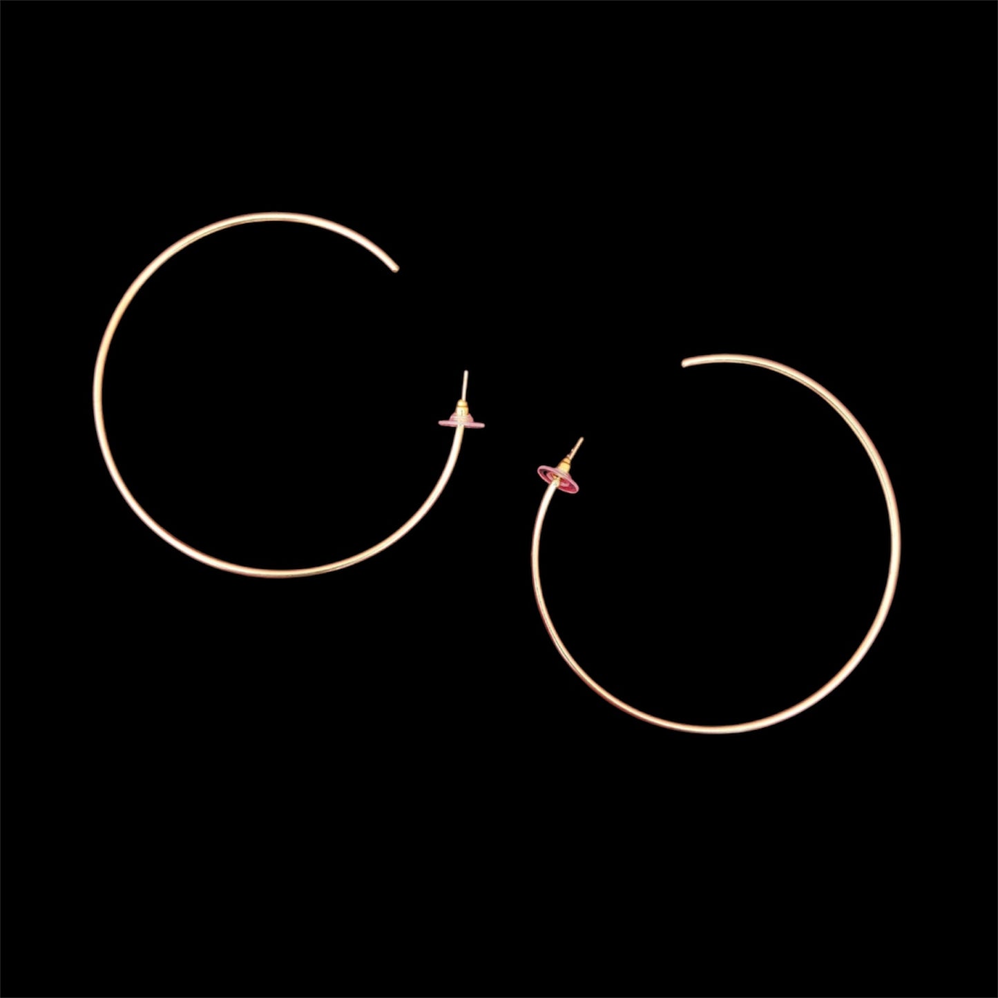 Single loop brass earring