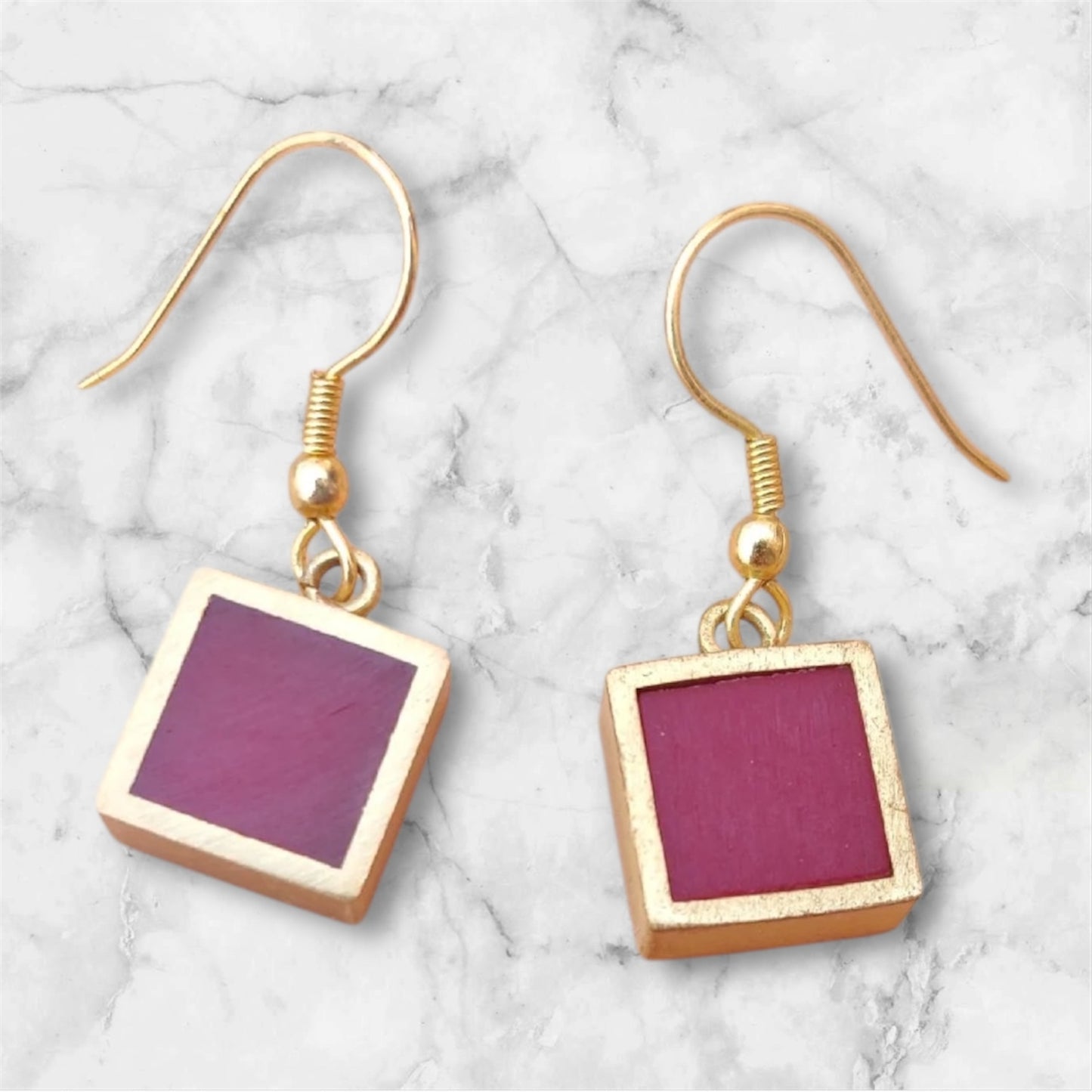 Ohrringe - Resin - Red Square