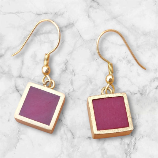 Ohrringe - Resin - Red Square