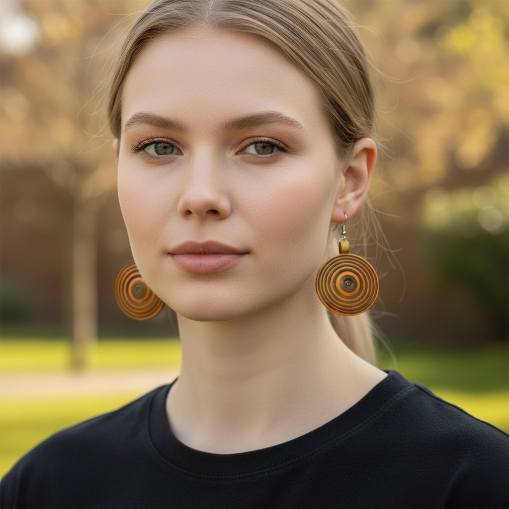 Earrings - Golden Orbit