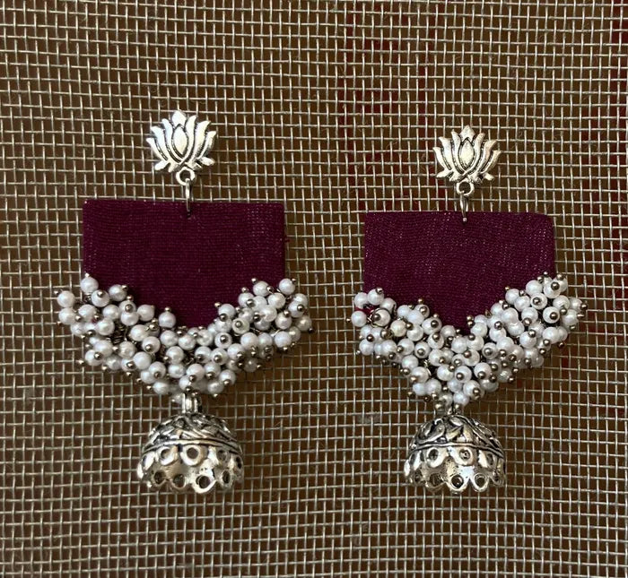 Ohrringe - Maroon Ghunghroo Earring