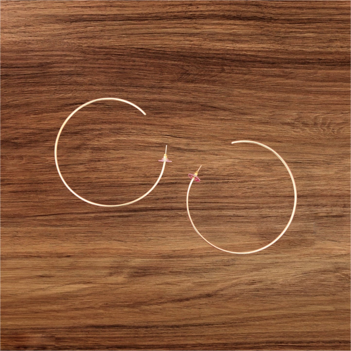 Single loop brass earring