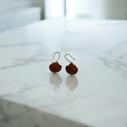 Earrings - Painted Seashell