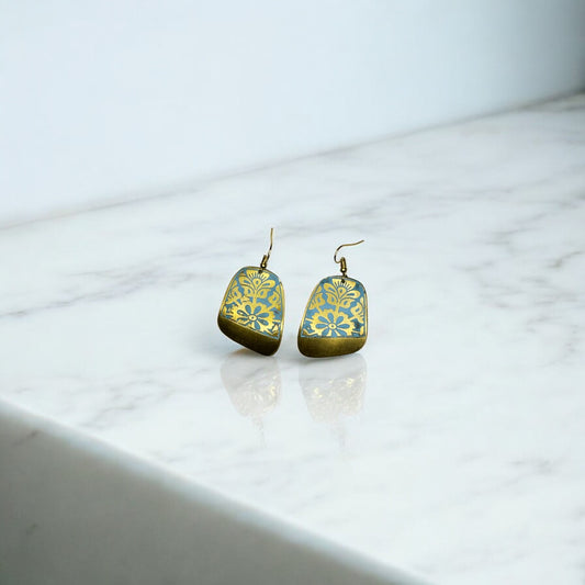 Earrings - Ethnic Blue Art