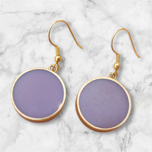 Earrings - Violet Circle