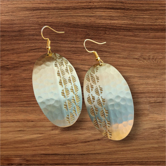 Earrings - Textured Filigree Ovals