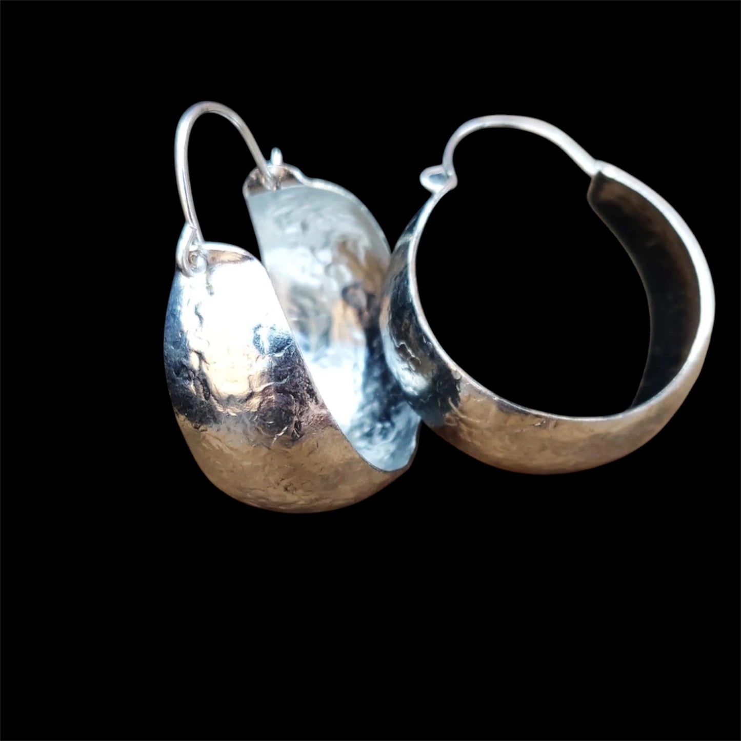 Ohrringe - Messing, Silberfarbene Schlaufe