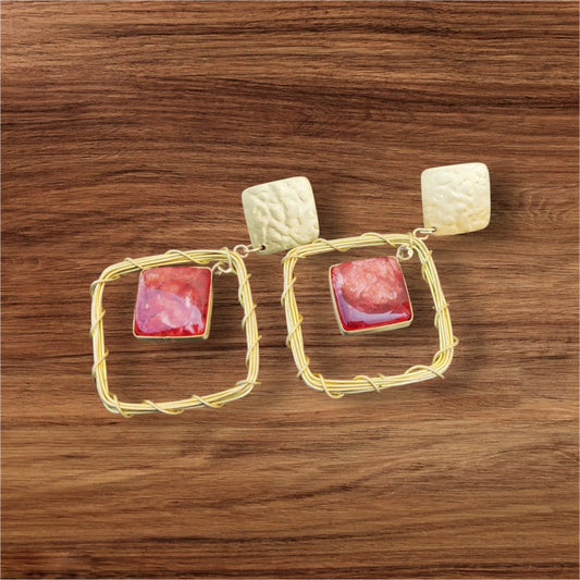 Earrings - Crimson Red Bell Drops
