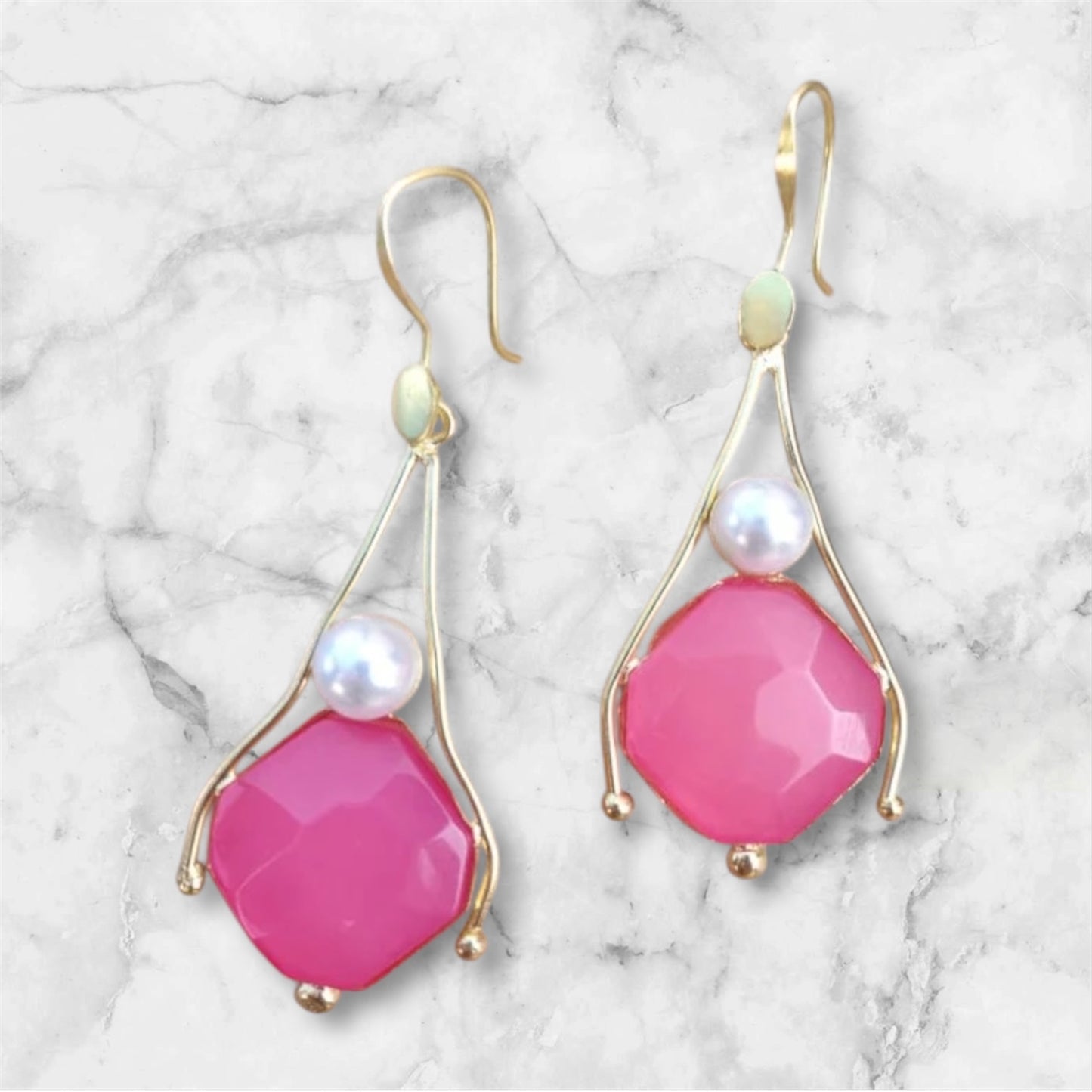 Earrings - Pearl Rosette