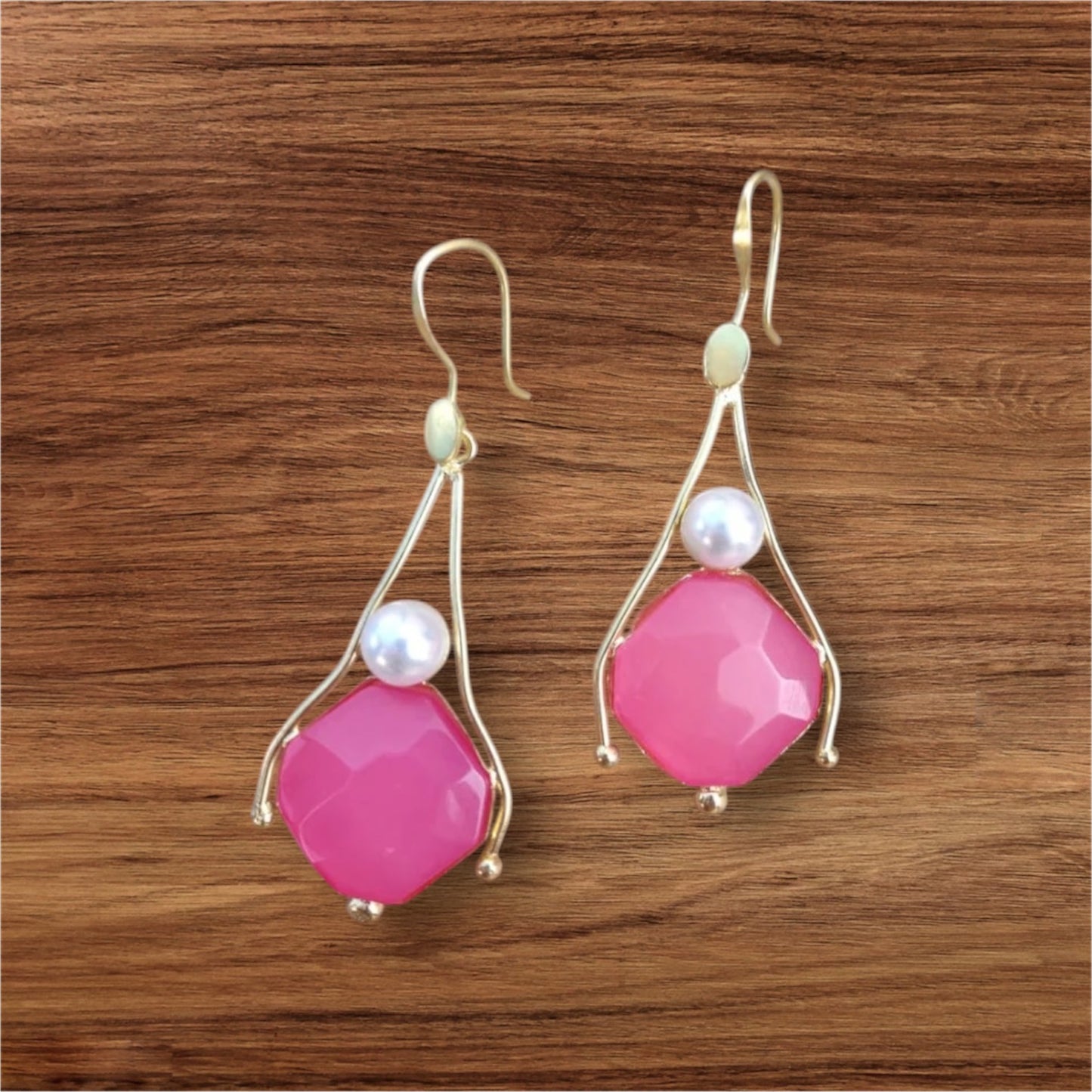 Earrings - Pearl Rosette