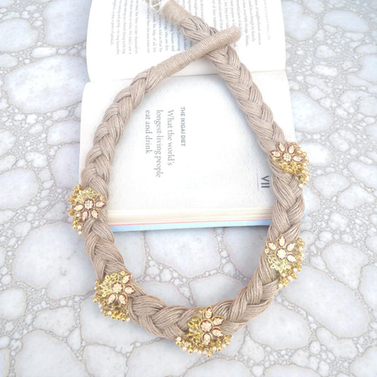Jute Necklace - Traditional Beads