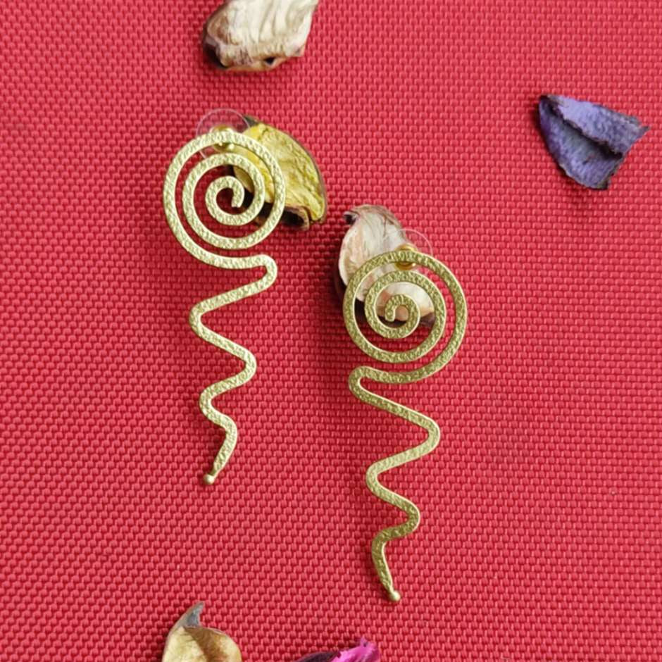 Earrings - Unfurling Spirals