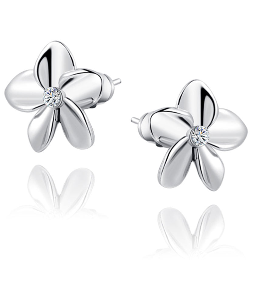 Ohrringe - Silver colour flower
