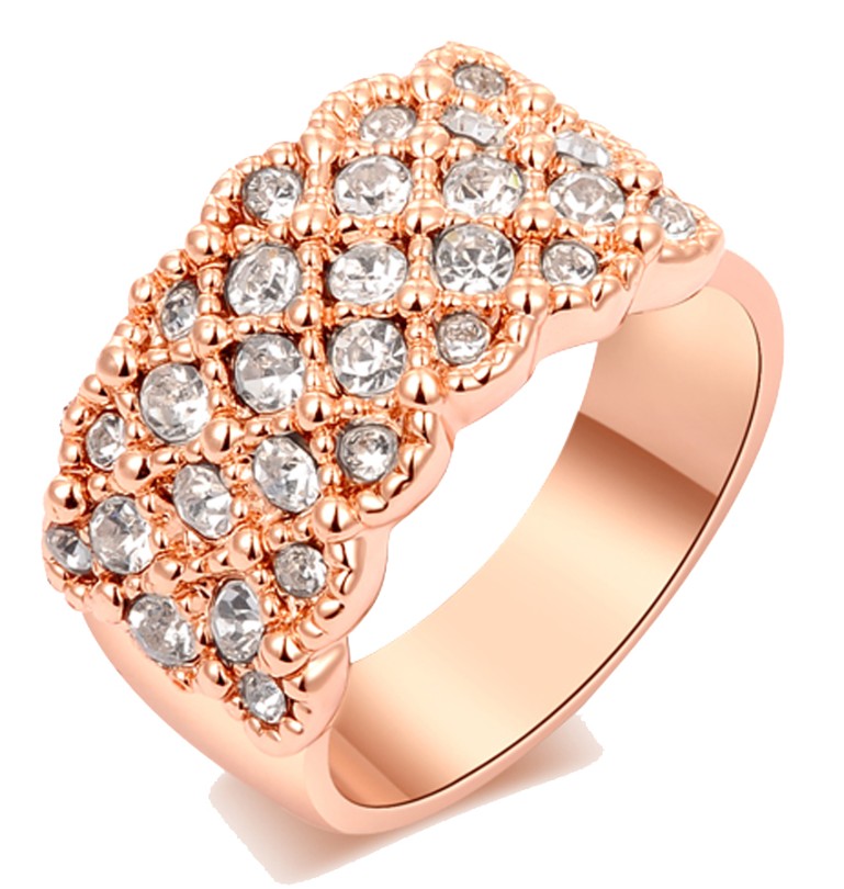 Ffaux stones mesh ring