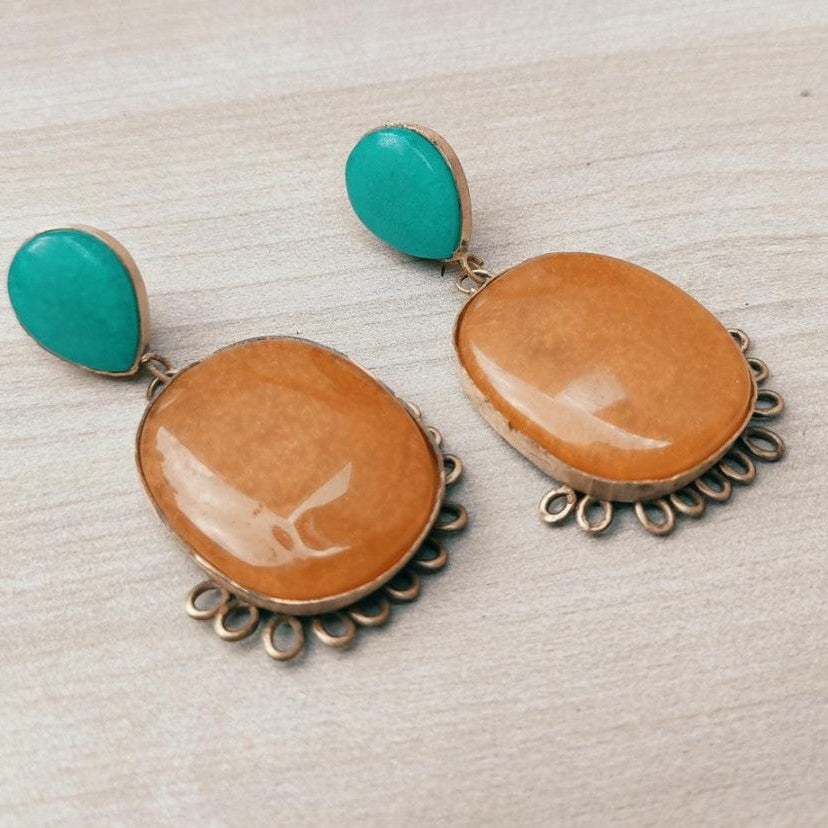 Earrings - Turquoise Sunset Dangles