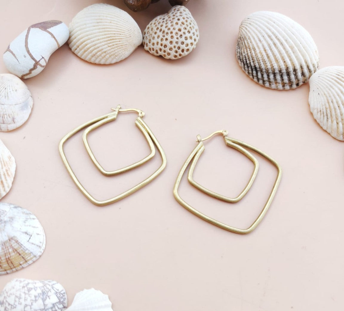 Earrings - Two Squares