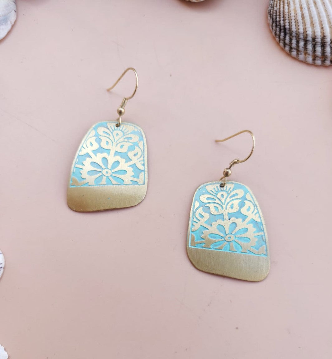 Earrings - Ethnic Blue Art