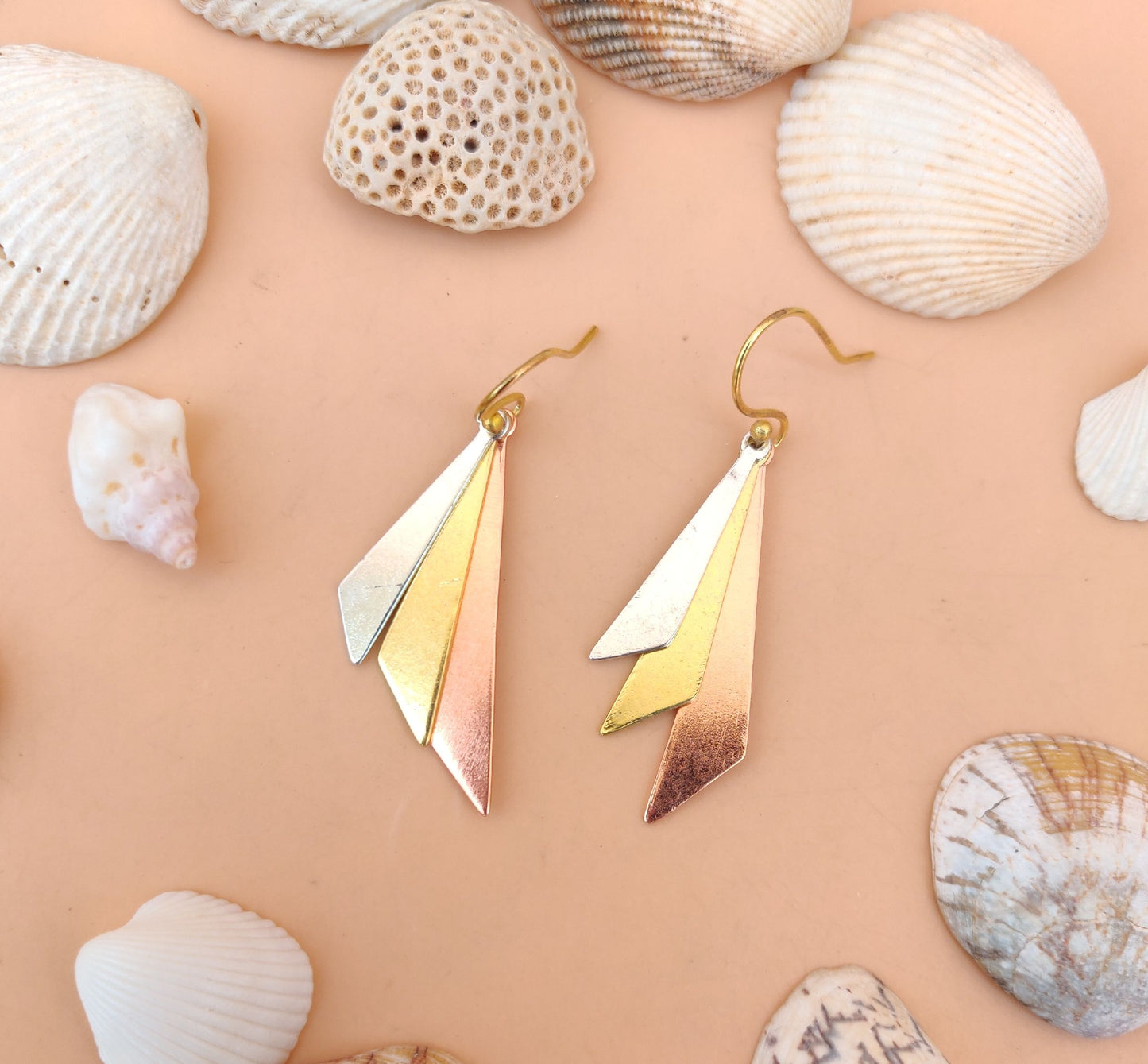 Earrings - Dropping Triangles