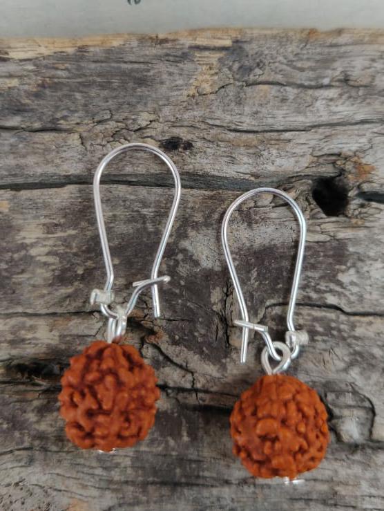 Rudraksh mono earrings