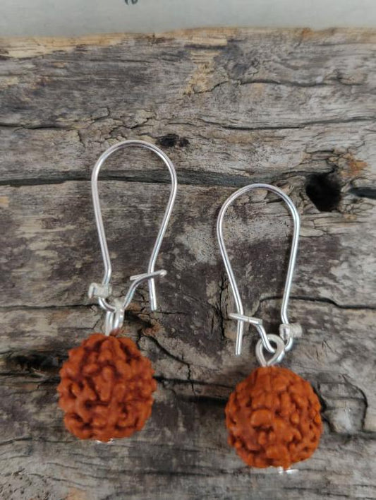 Rudraksh mono earrings