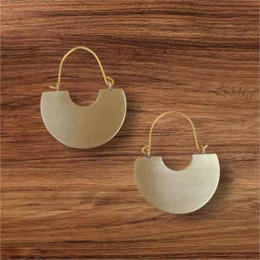 Earrings - Basket Arc Hoops