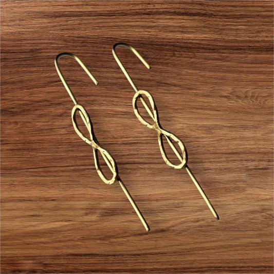 Earrings - Infinity Loop Brass Drop