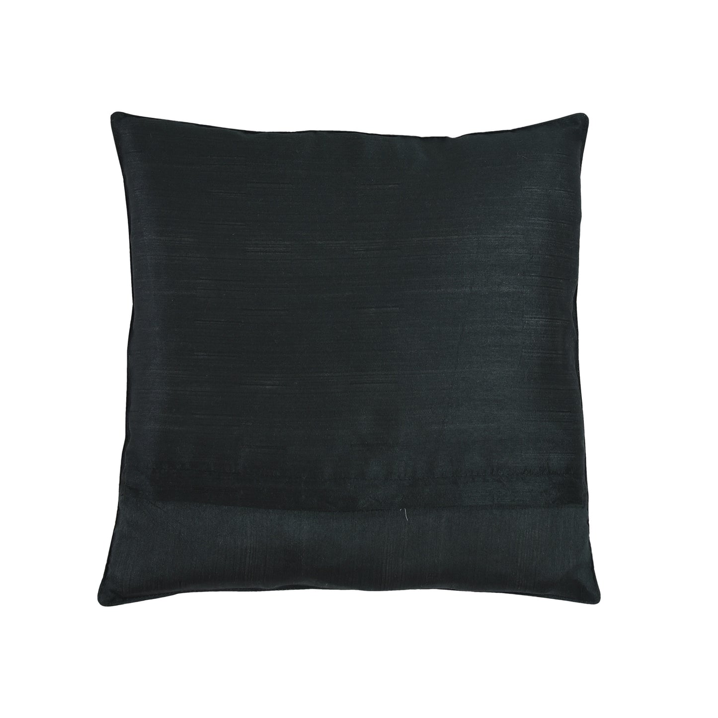 Seide Kissenhülle mit Blatt und Polkas Motiv in Schwarz Farbe