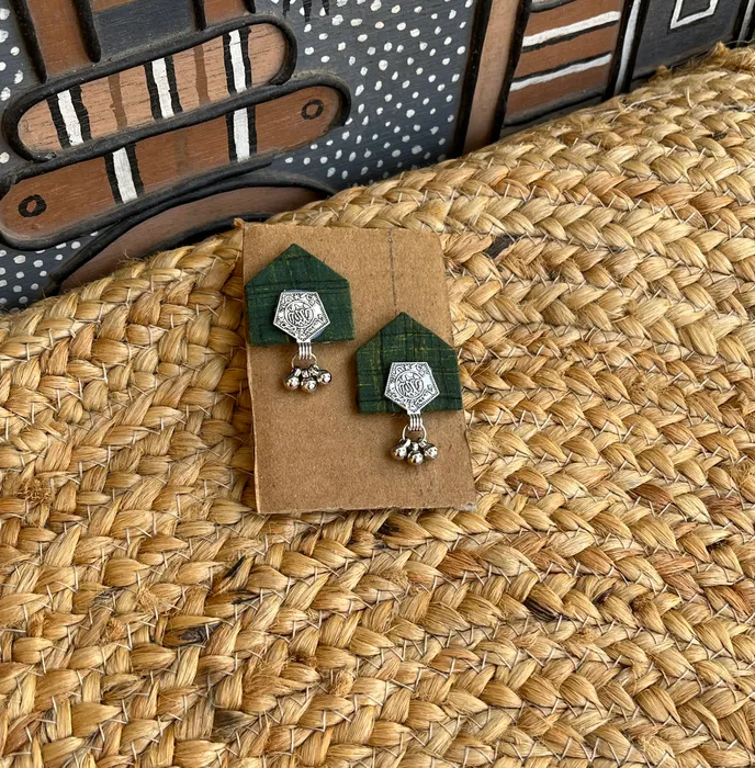 Ohrringe - Green Pantagon Earring