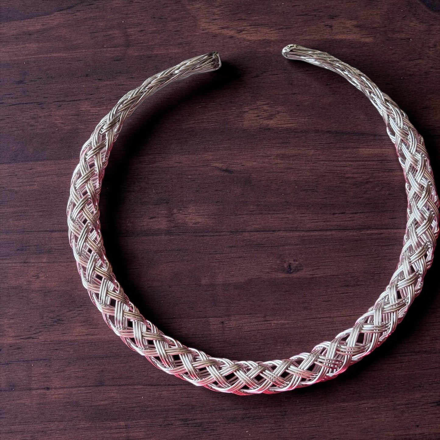 Collier - Braided silver Gleam