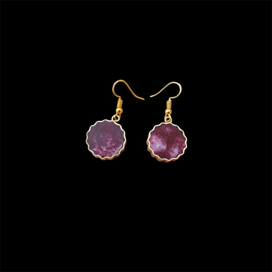 Earrings - Crimson Circle