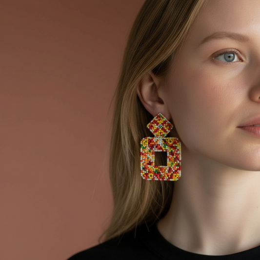 Earrings - Fiesta Multi-Color Statement
