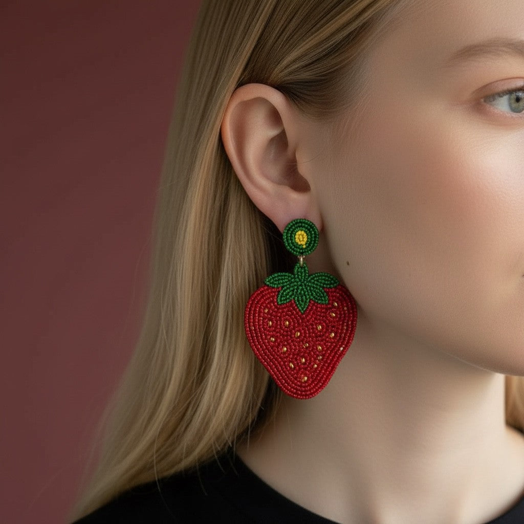 Earrings - Strawberry Fields
