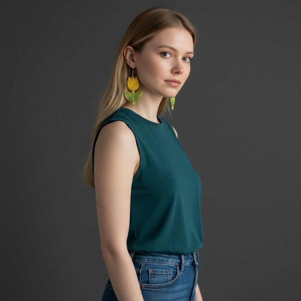 Earrings - Tulip Fields