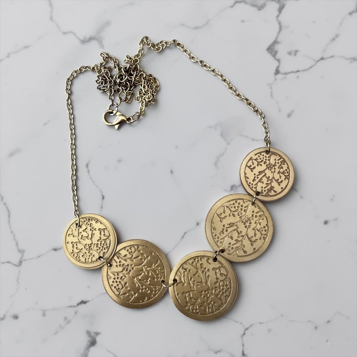 Statement Necklace - Aurelia Coin Cascade