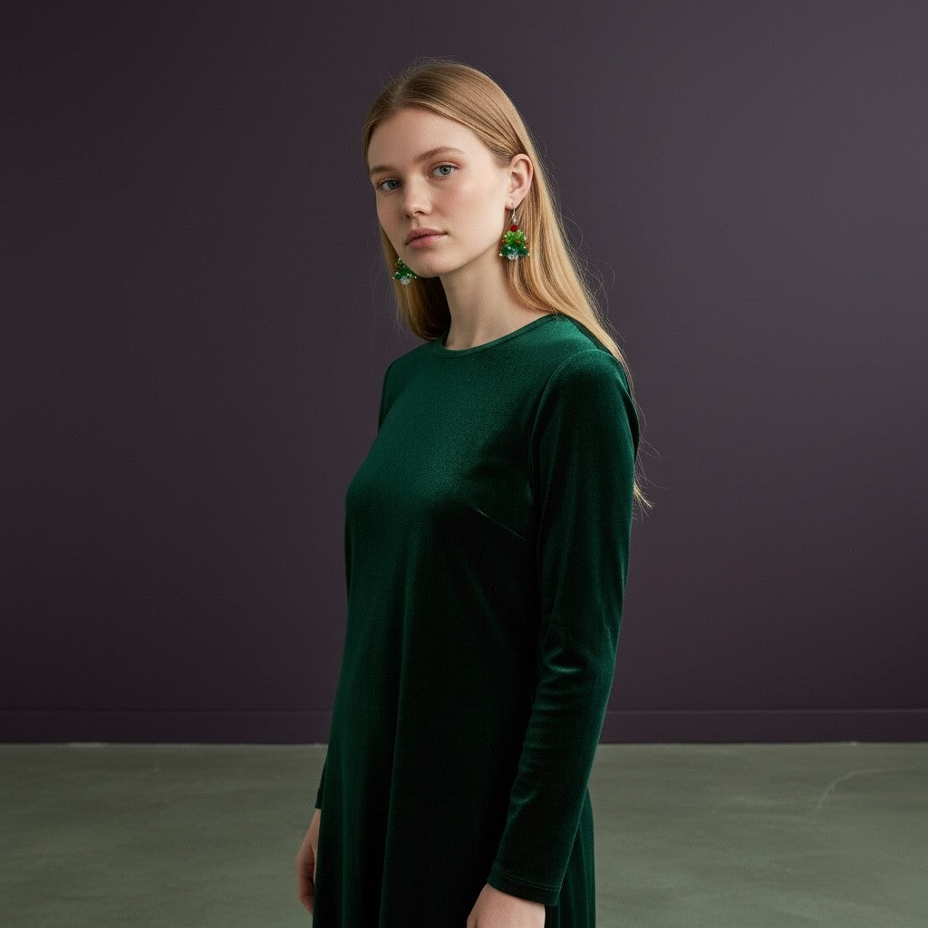 Earrings - Crystal Christmas Tree