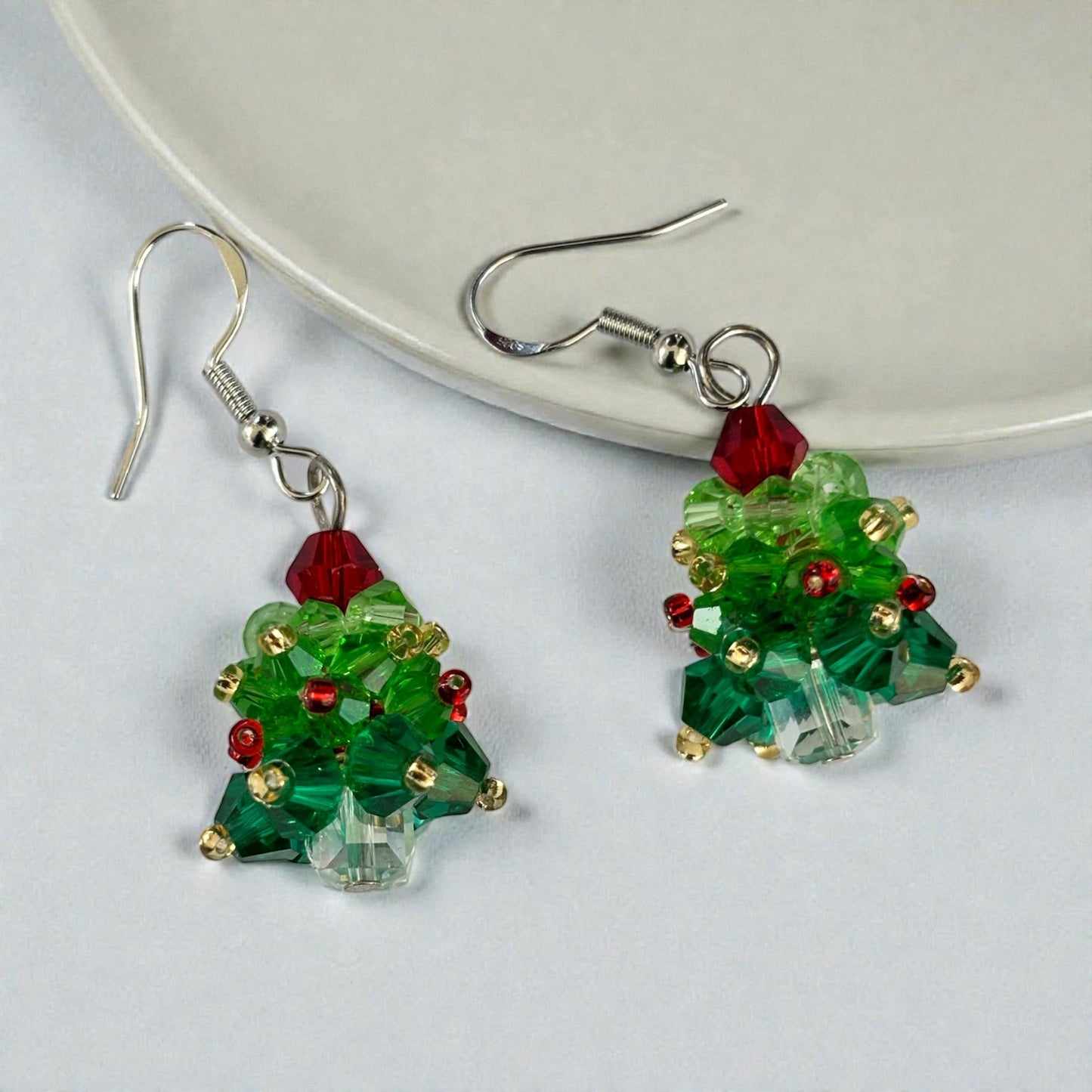 Earrings - Crystal Christmas Tree