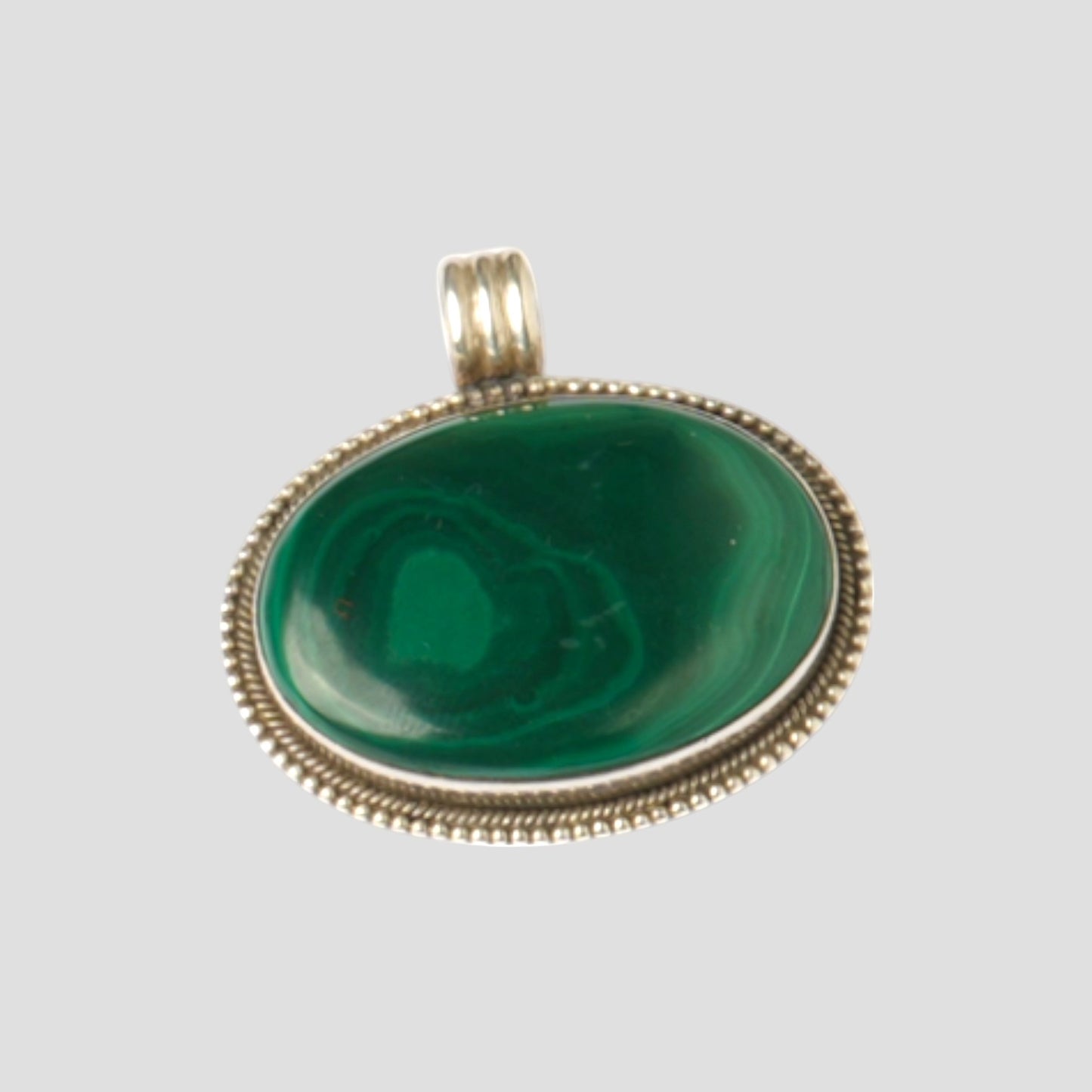 Silver Pendant - Green