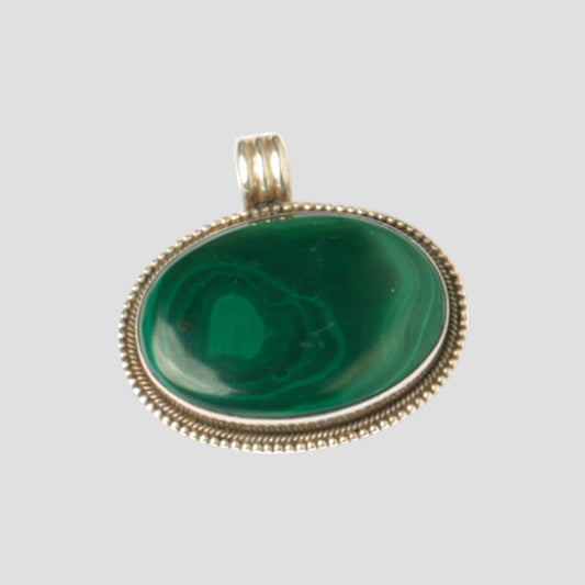 Silver Pendant - Green