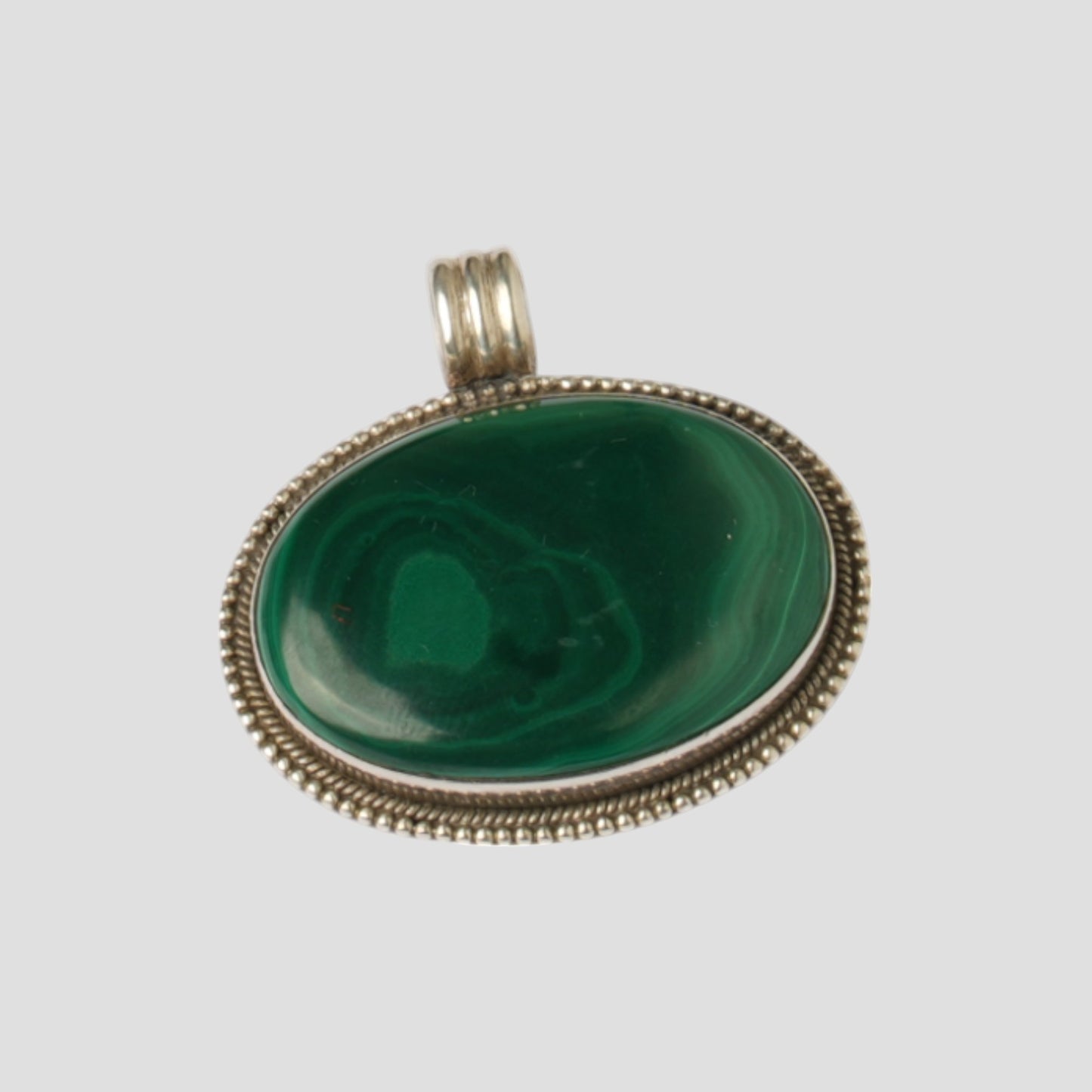Silver Pendant - Green
