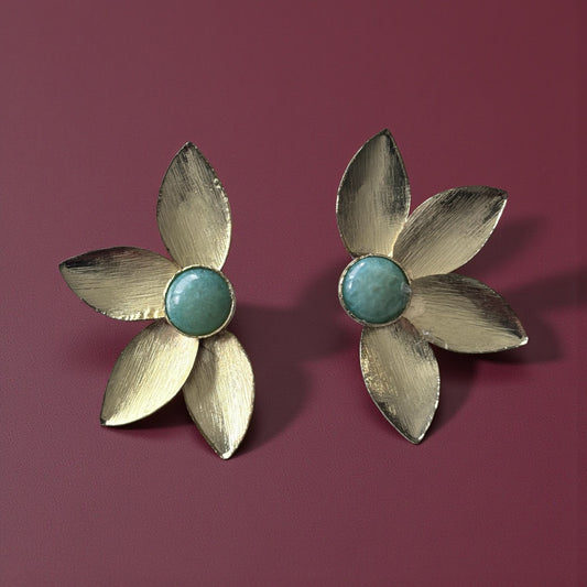 Earrings - Golden Bloom Studs