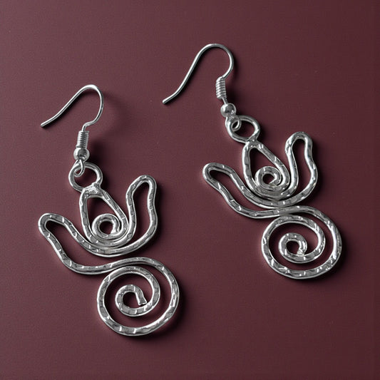 Earrings - Serene Lotus Swirl