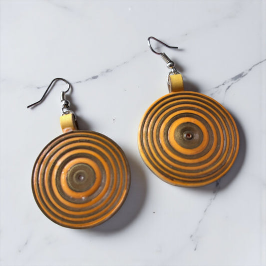 Earrings - Golden Orbit