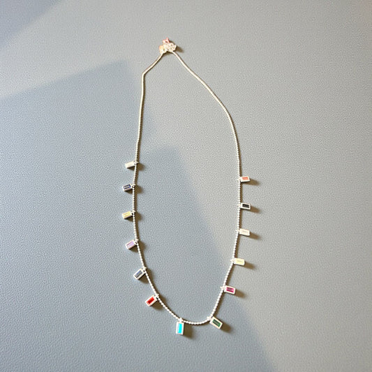 Silver - Rainbow Charm Necklace