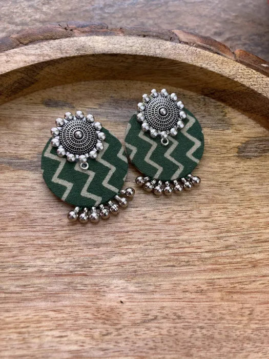Ohrringe - Green Silver colour stud