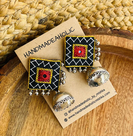 Ohrringe - Square red Boho Earring