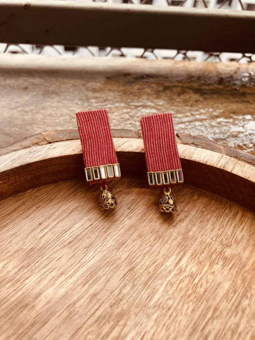 Ohrringe - Rani Pink Rectangle Earring