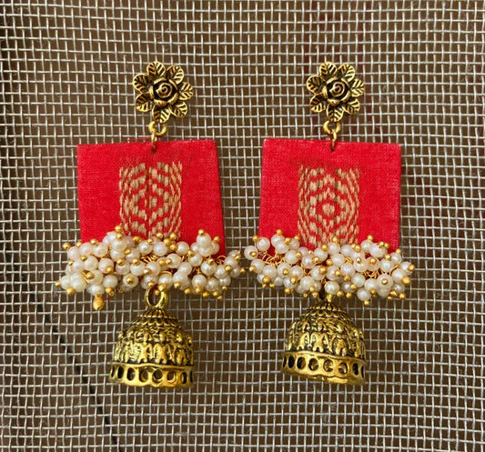 Ohrringe - Red Square Golden Earring