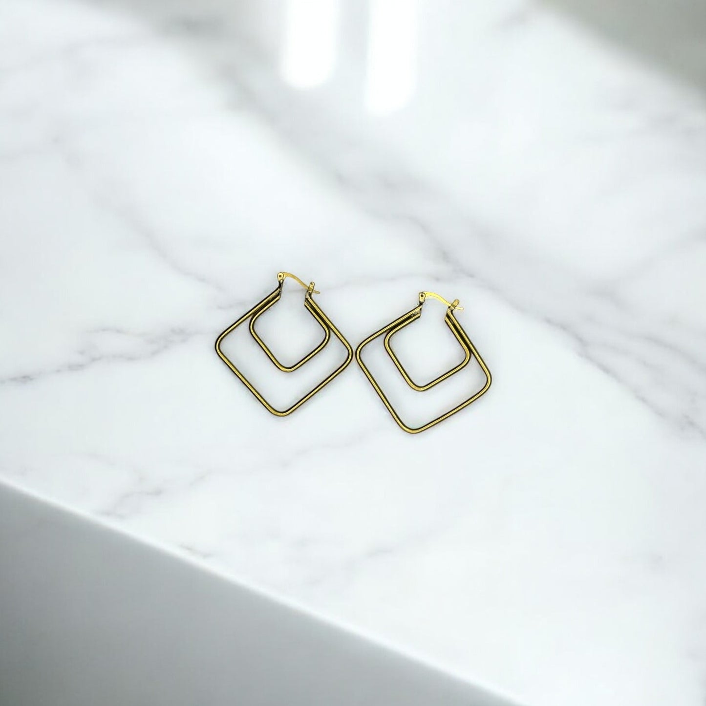 Earrings - Two Squares